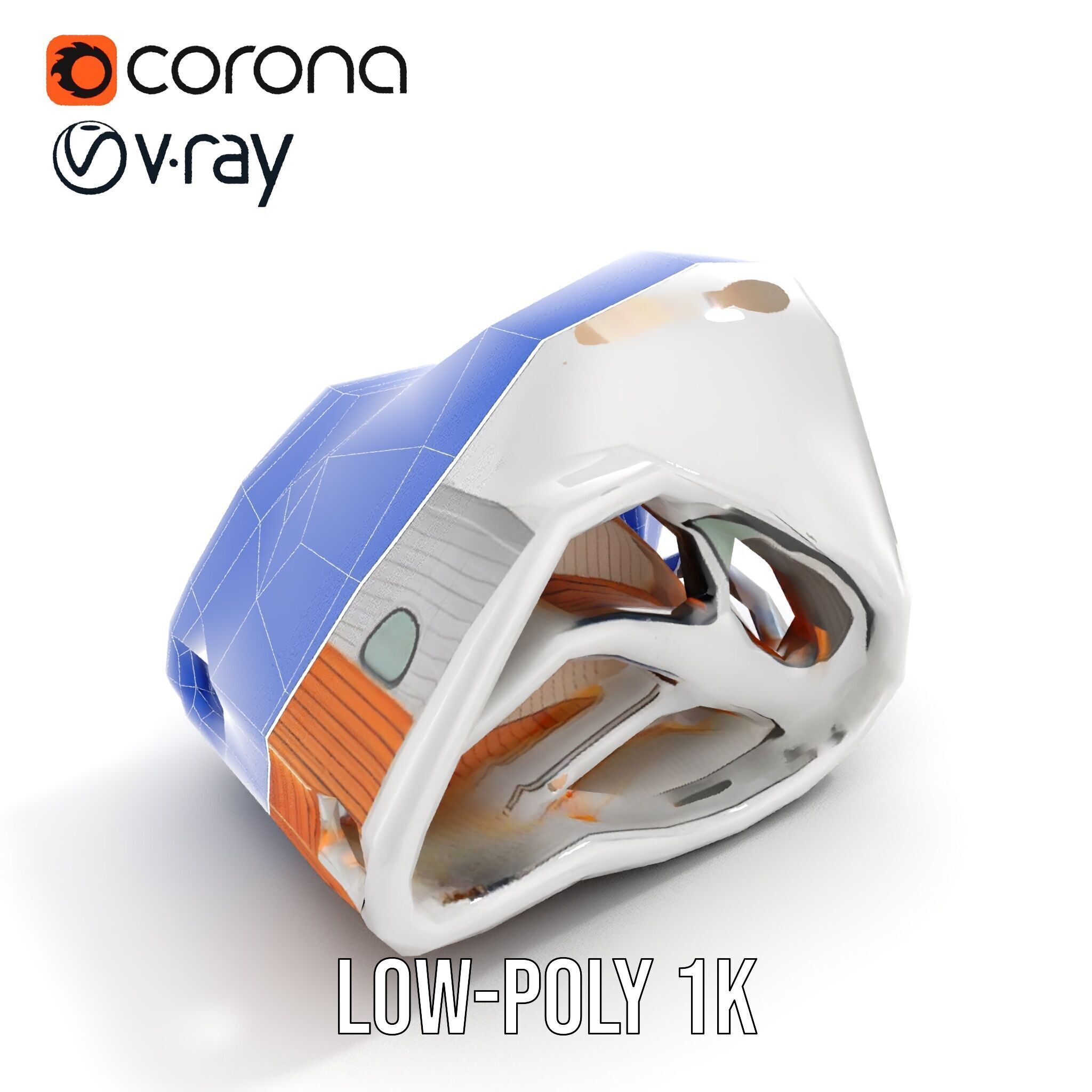 Futuristic Architectural Structure model pack Low-poly 3D model_29