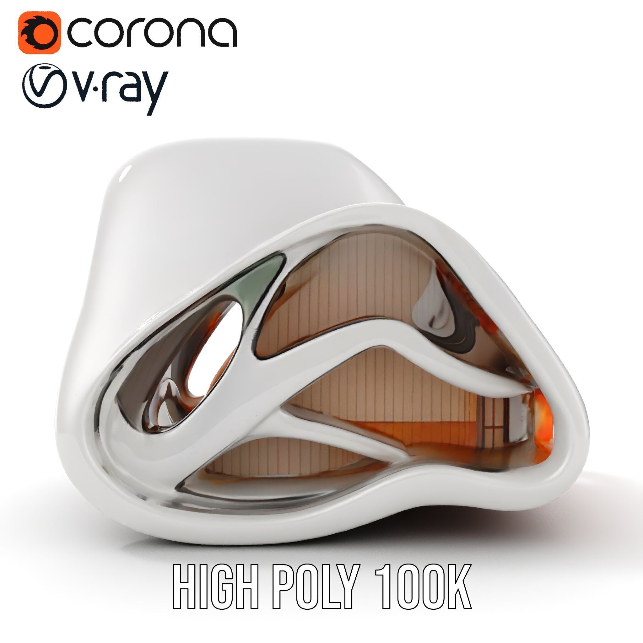 Futuristic Architectural Structure model pack Low-poly 3D model_22