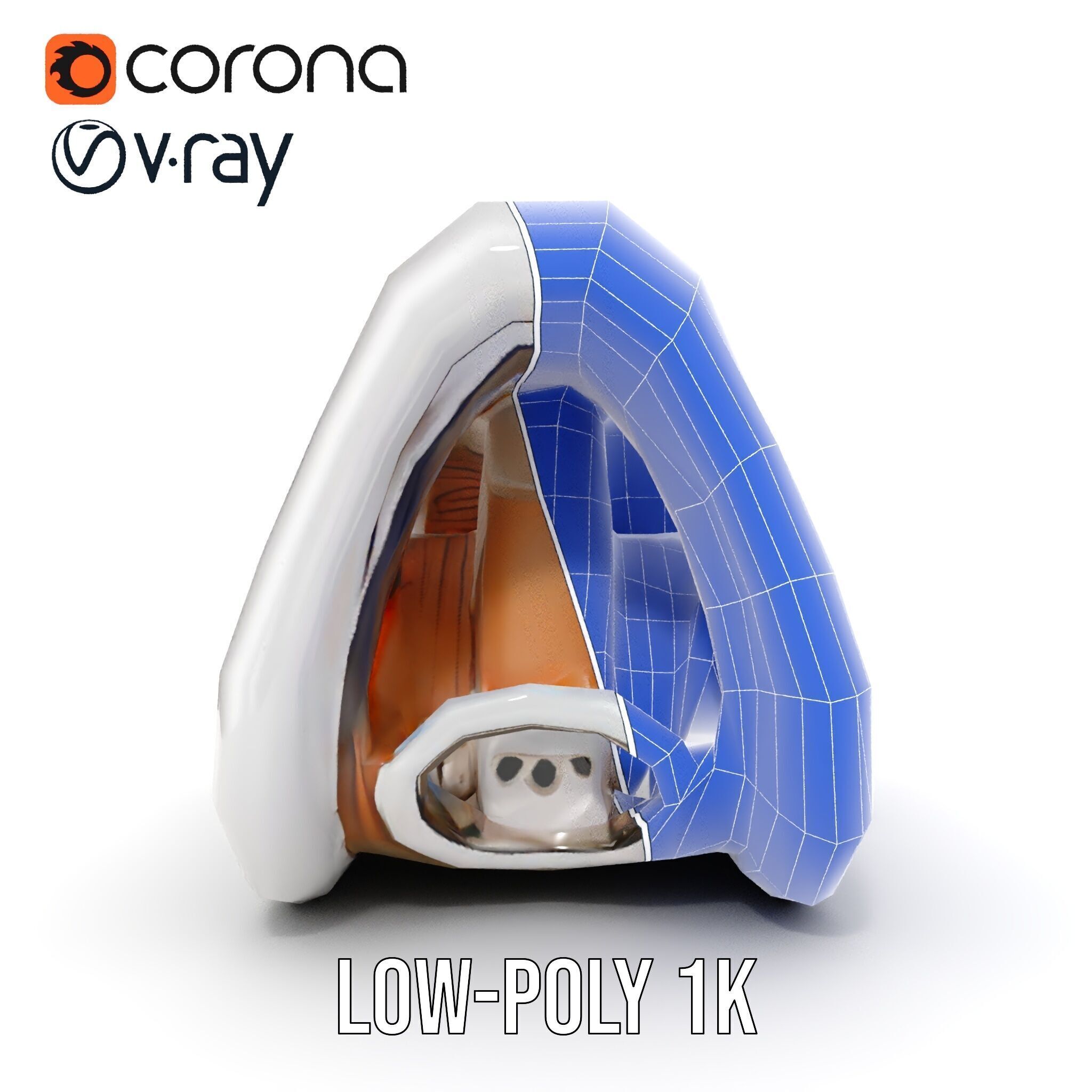 Futuristic Architectural Structure model pack Low-poly 3D model_32