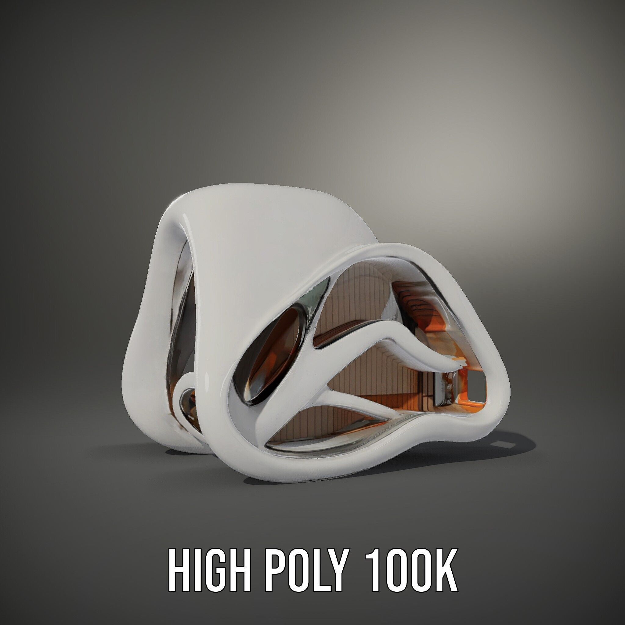 Futuristic Architectural Structure model pack Low-poly 3D model_8