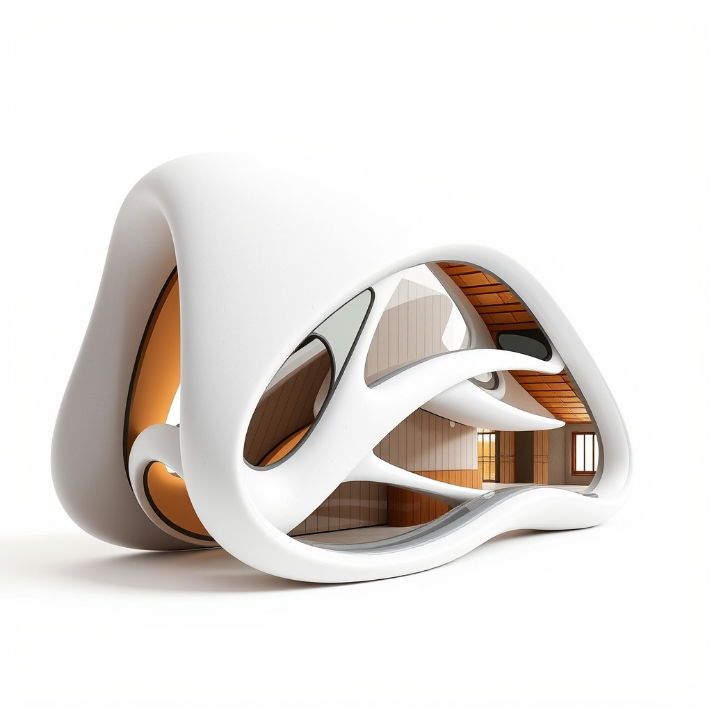 Futuristic Architectural Structure model pack Low-poly 3D model_2