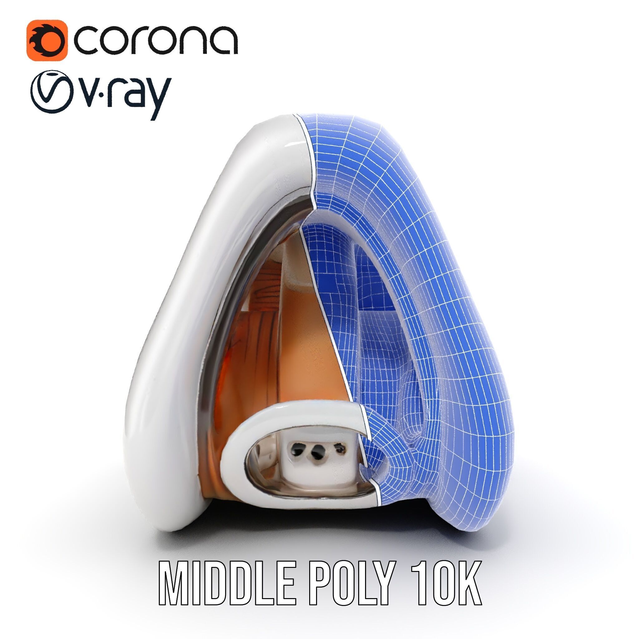 Futuristic Architectural Structure model pack Low-poly 3D model_31