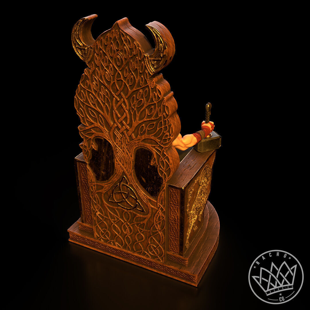 Fan Art - Thor King of Kings - Statue 3D print model_5