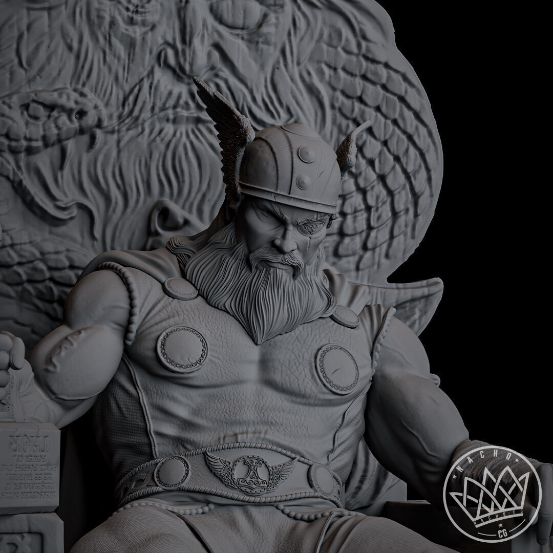 Fan Art - Thor King of Kings - Statue 3D print model_18