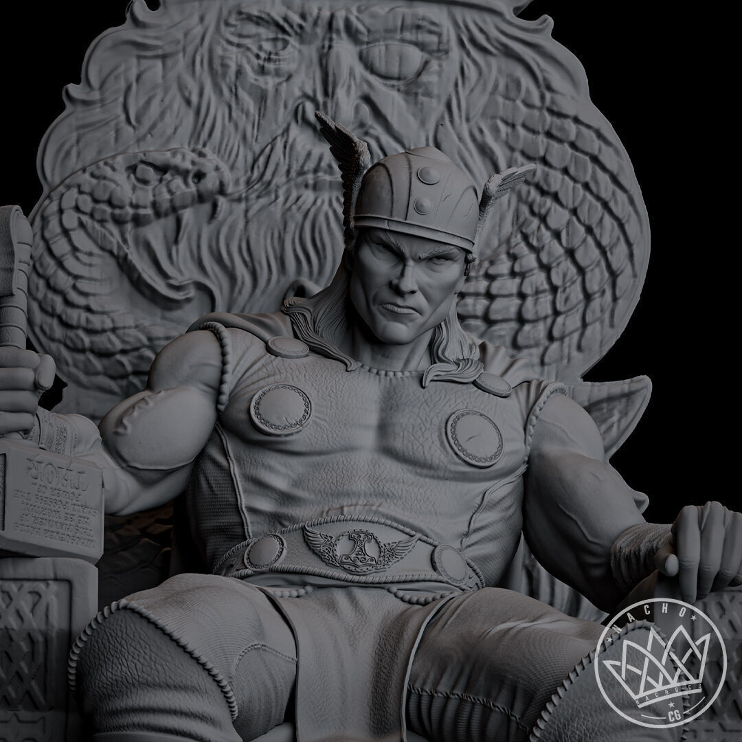 Fan Art - Thor King of Kings - Statue 3D print model_19