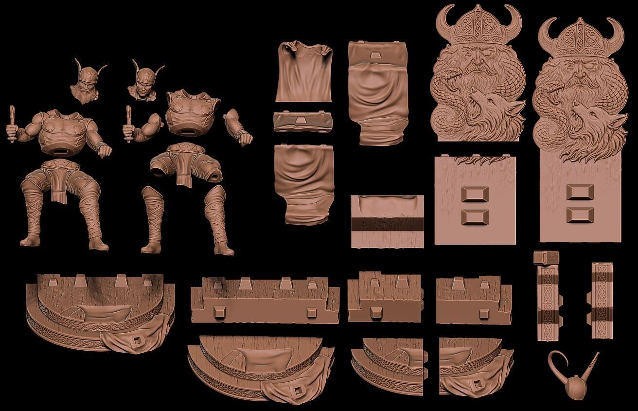 Fan Art - Thor King of Kings - Statue 3D print model_1