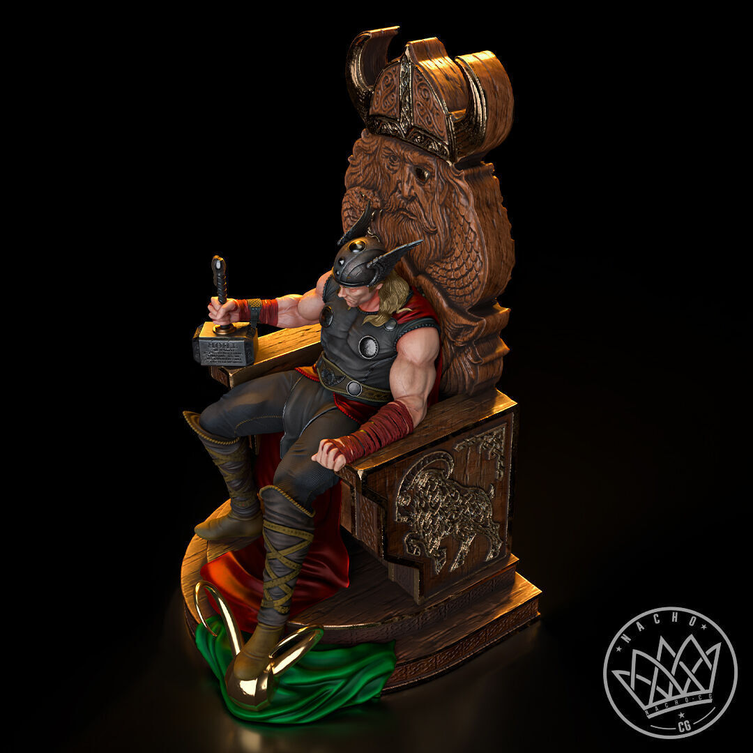 Fan Art - Thor King of Kings - Statue 3D print model_4