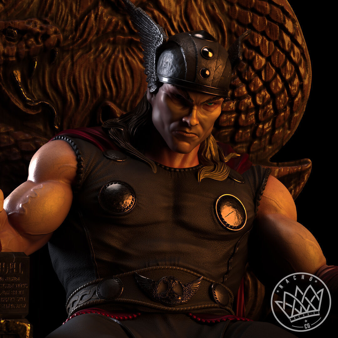 Fan Art - Thor King of Kings - Statue 3D print model_12