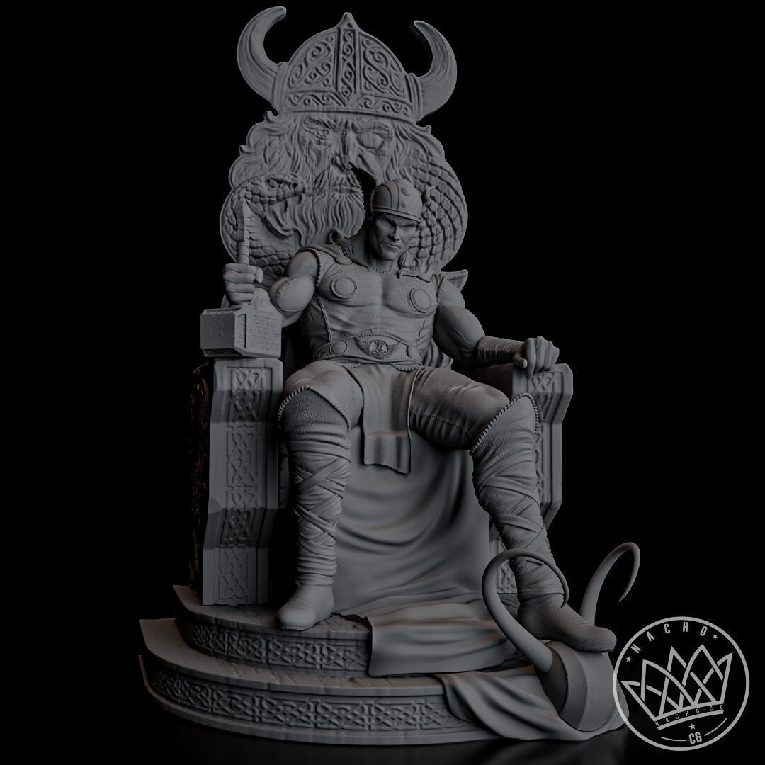 Fan Art - Thor King of Kings - Statue 3D print model_15