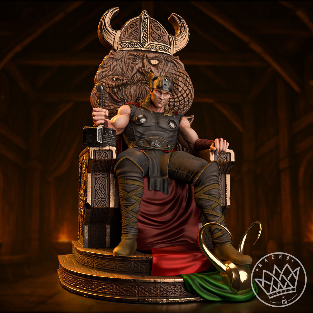 Fan Art - Thor King of Kings - Statue 3D print model_13