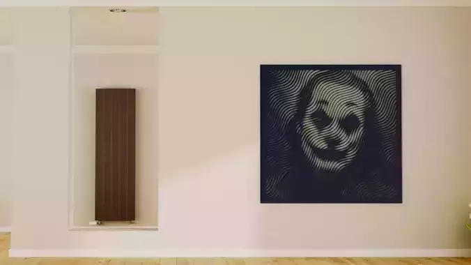 Halftone wall sticker Joker 3D print model