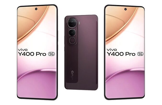 Vivo Y400 Pro 5G Red 3D model