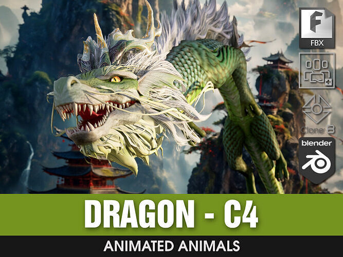 Dragon-C4 3D model