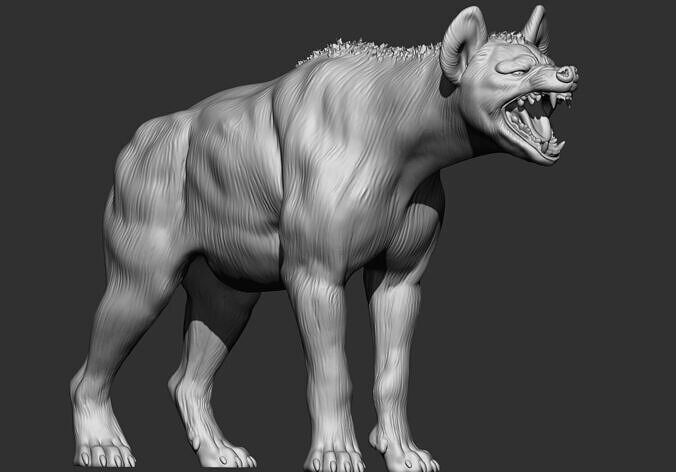hyena stl 3d printable model 3D print model
