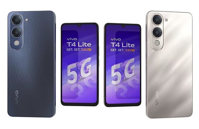 Vivo T4 Lite Black And Gold 3D model