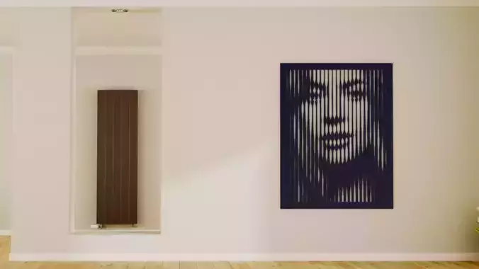 Halftone wall sticker Lady GaGa 3D print model