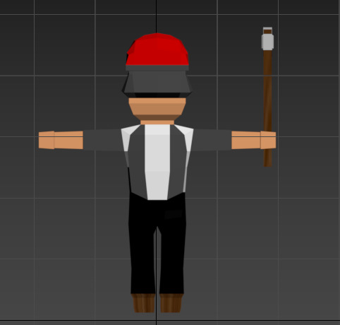 Lumberjack Low-poly 3D model_2