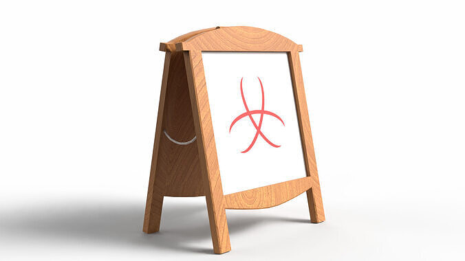 Game-Ready Signboard Low-poly 3D model