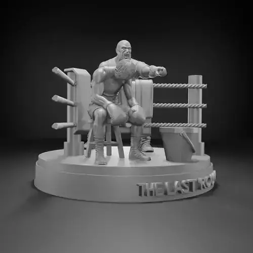 The Last Round  Multi-Part 3D Printable Boxing Diorama 3D print model