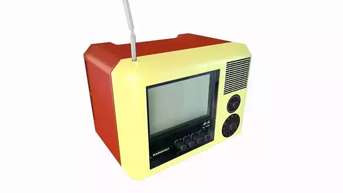 RETRO ANTIQUE TELEVISION Low Poly