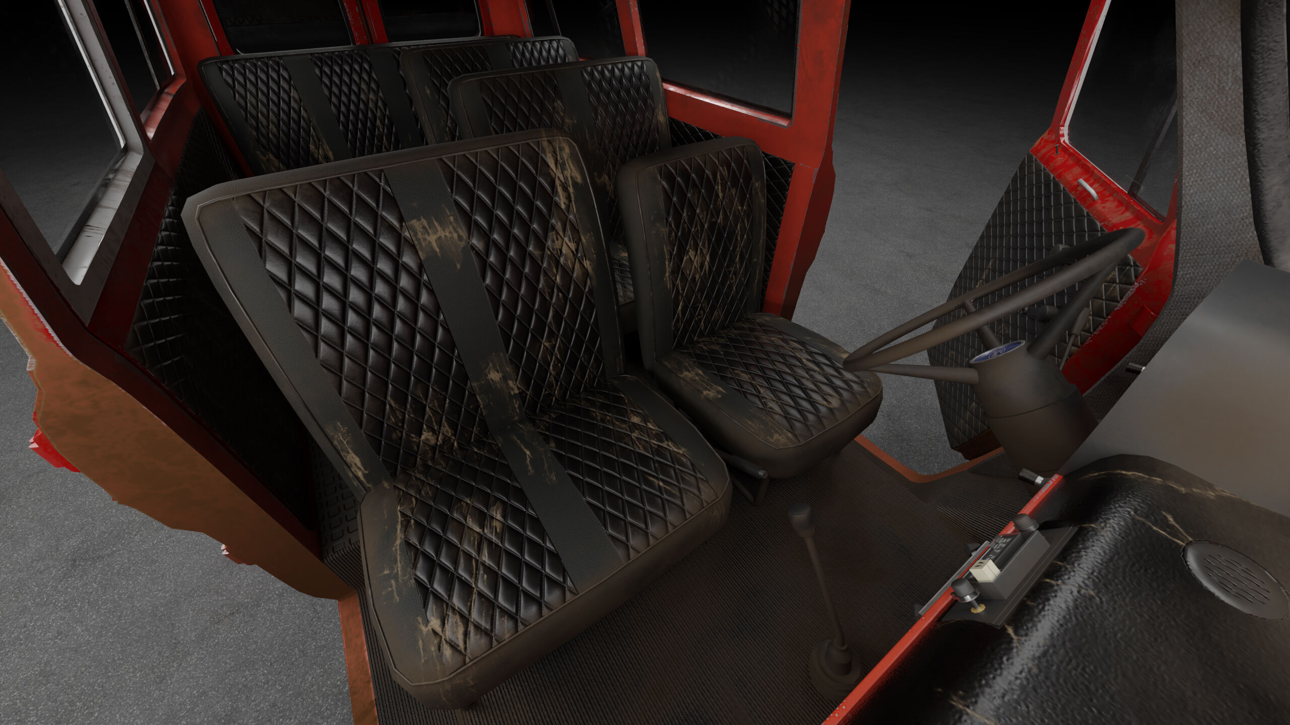 Ford Transit Mk1 Minibus Low-poly 3D model_8