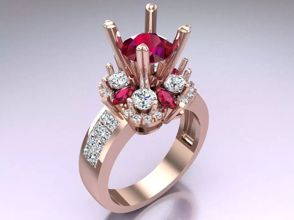 Diamond Ring - Womens Rings - N822220 3D print model
