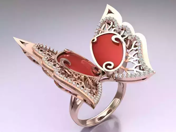 Butterfly Rings - Womens Rings - N822853 3D print model