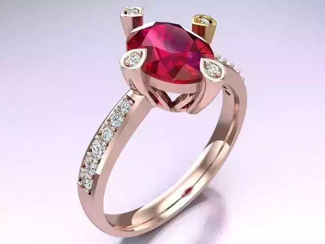 Oval stone ring - Womens  Rings - N822238