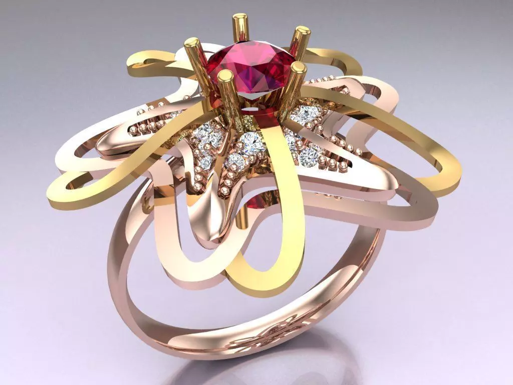 Diamond Ring - Womens Rings - N822948 3D print model