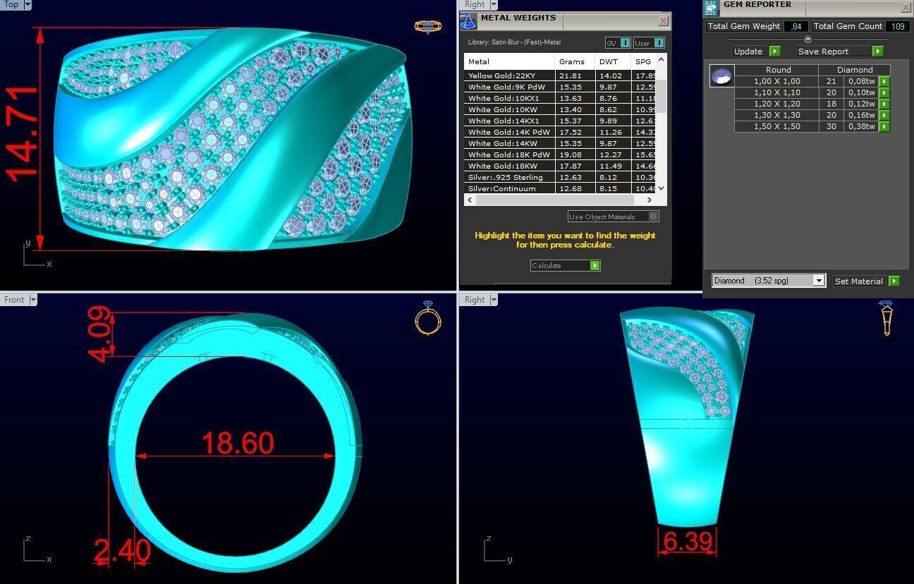 Diamond Ring - N822017 3D print model_8