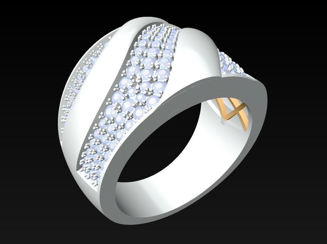 Diamond Ring - N822017 3D print model_3