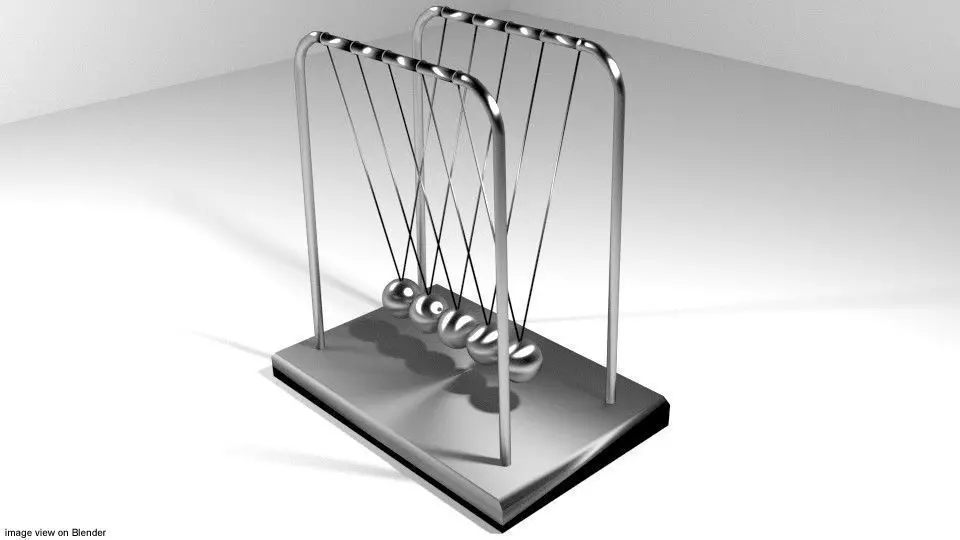 Toys - Newtons Cradle 3D model_0