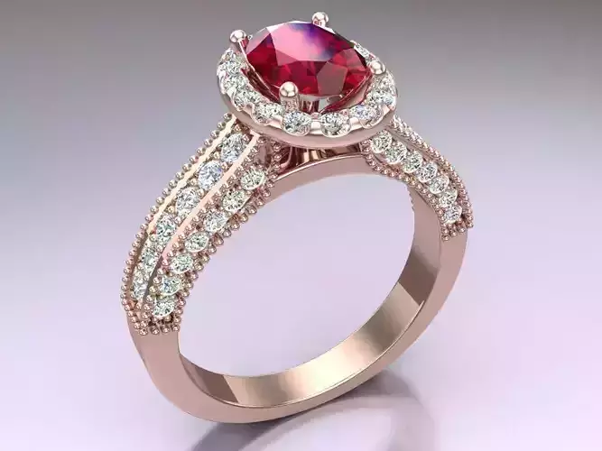 Oval stone ring - Womens  Rings - N822342