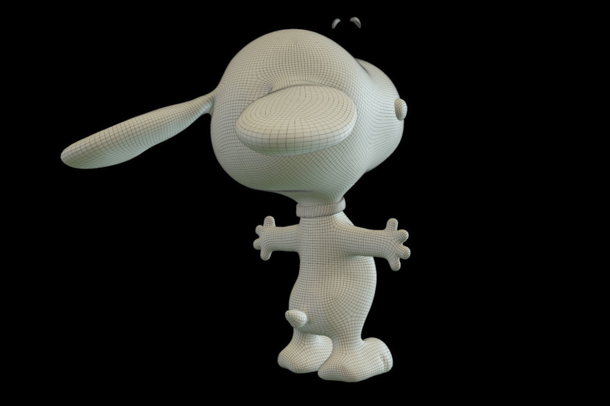 peanuts snoopy cartoon dog 3D model_10