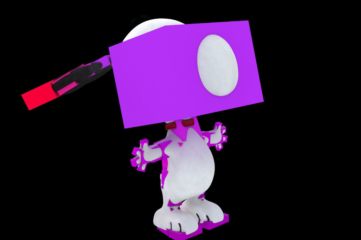 peanuts snoopy cartoon dog 3D model_8