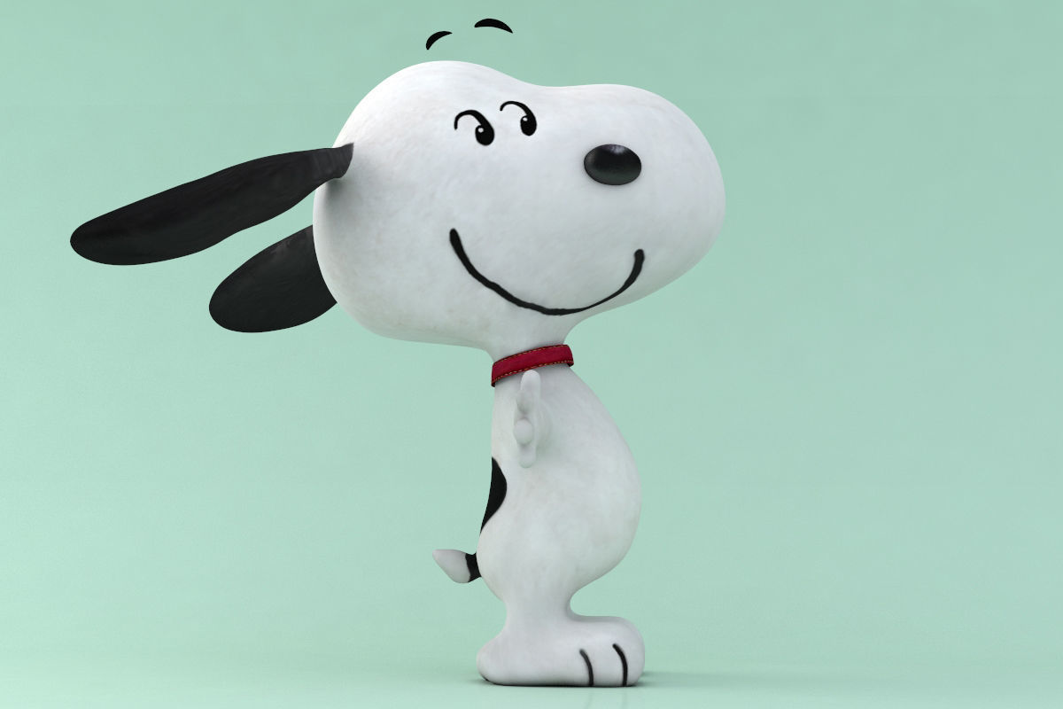 peanuts snoopy cartoon dog 3D model_3