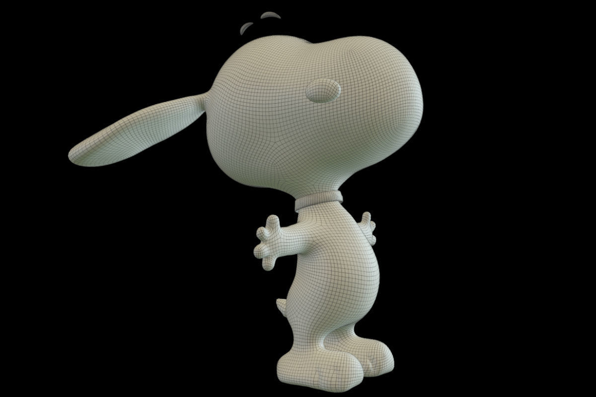 peanuts snoopy cartoon dog 3D model_9