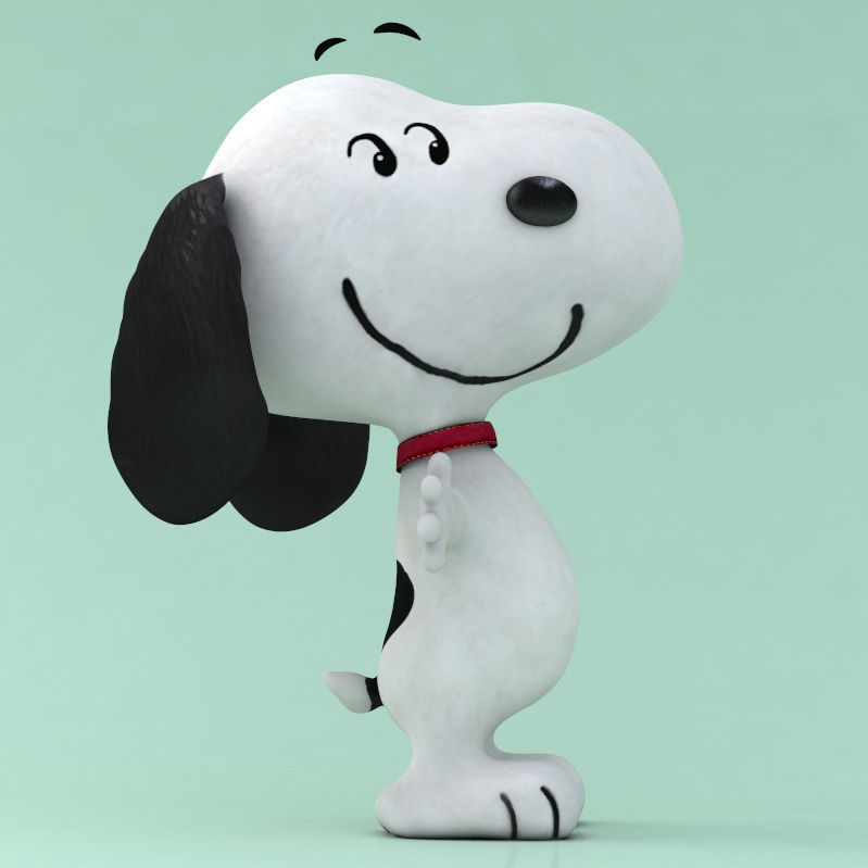 peanuts snoopy cartoon dog 3D model_2