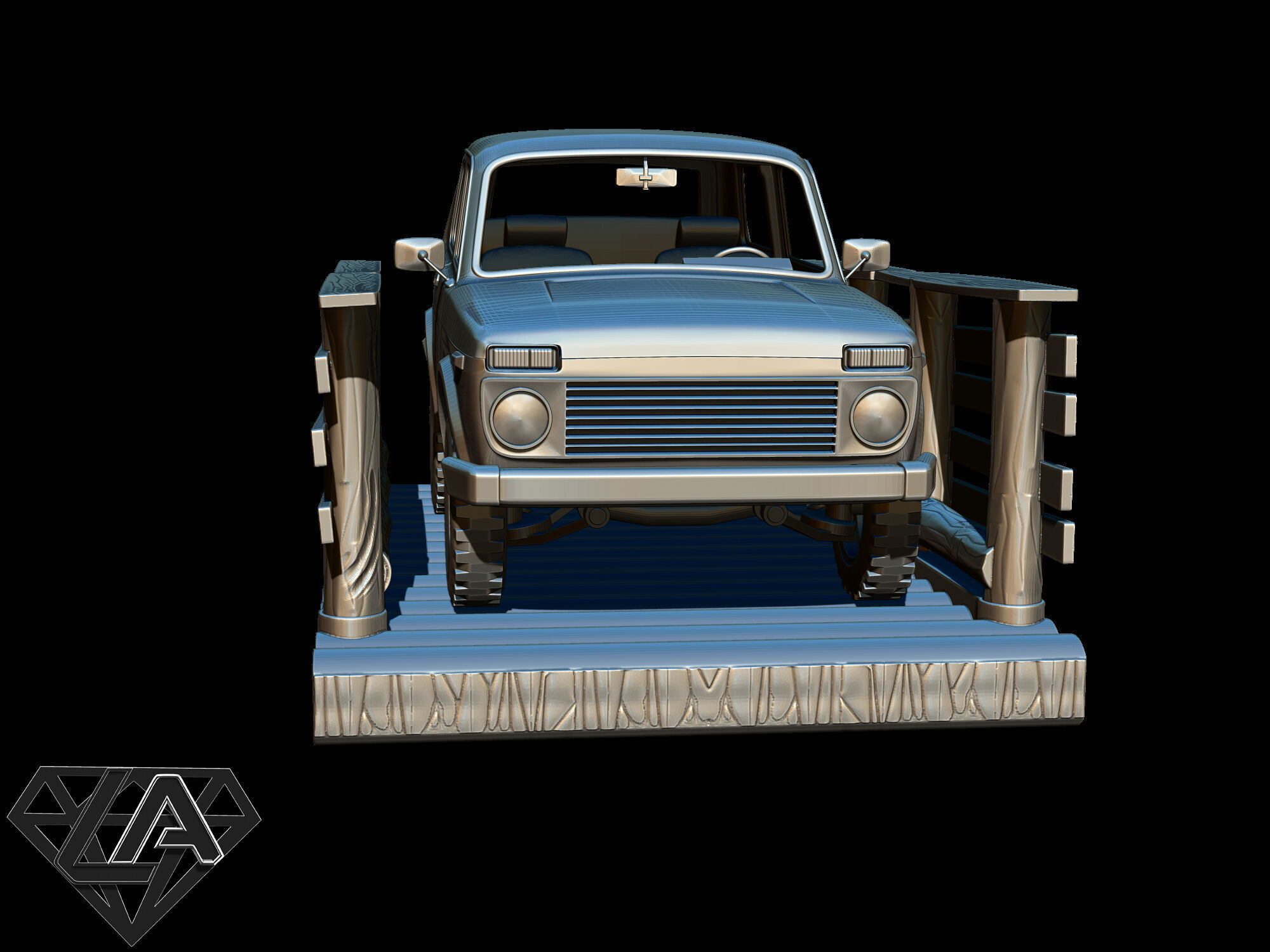 Exhibition - Niva on a raft 3D print model_5