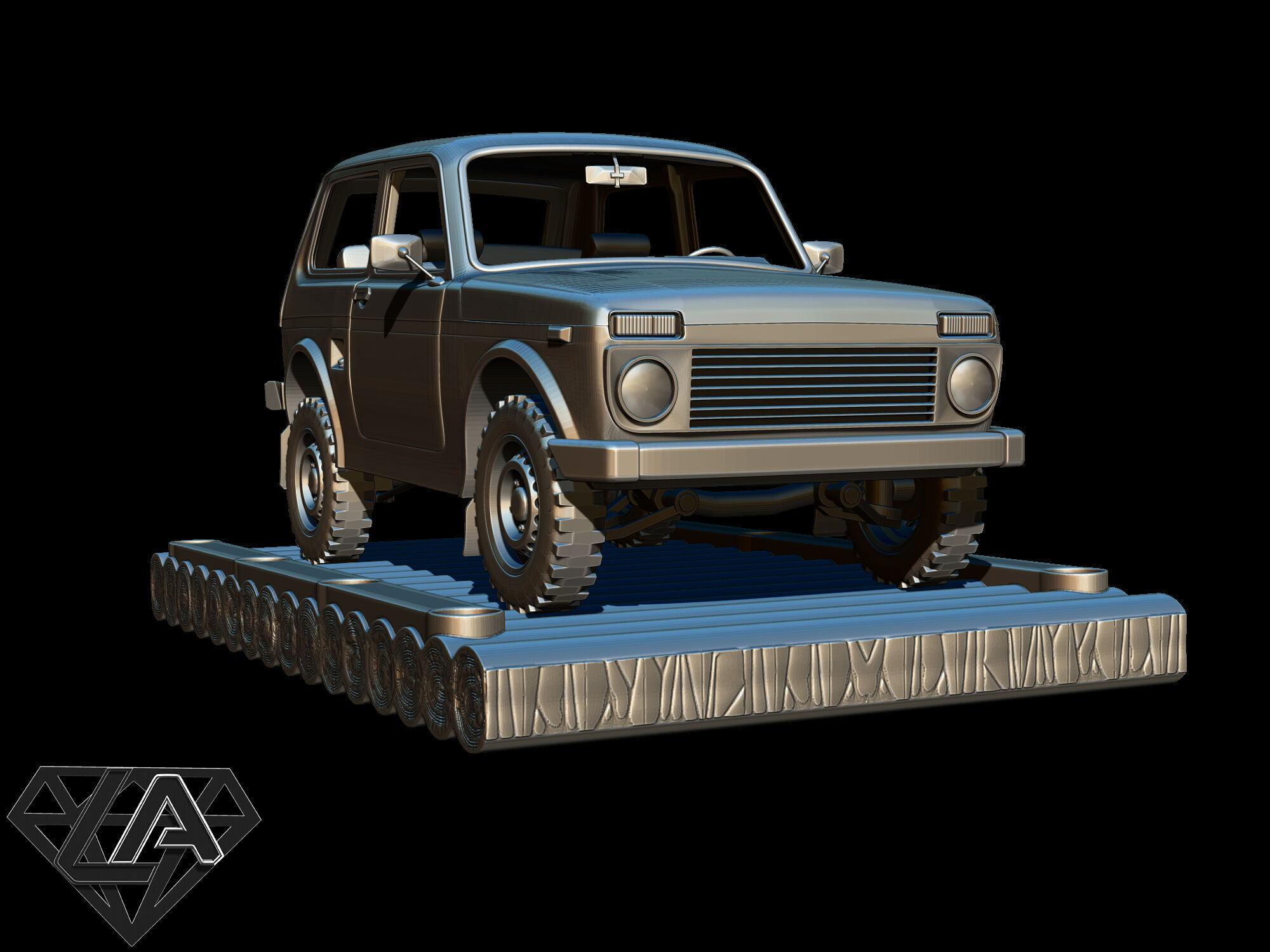 Exhibition - Niva on a raft 3D print model_12