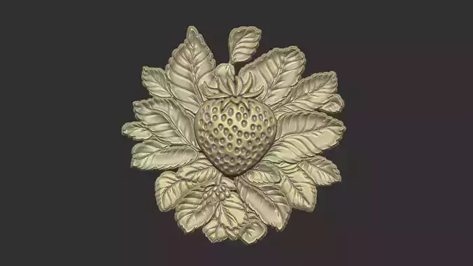  strawberry fruit design 3D print model