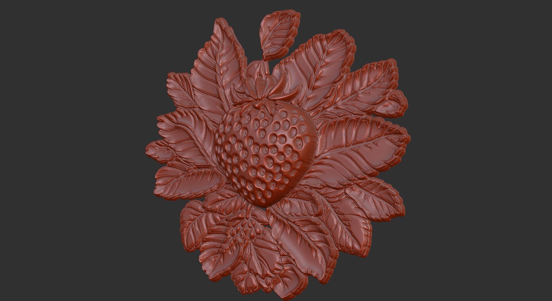 strawberry fruit design 3D print model_5