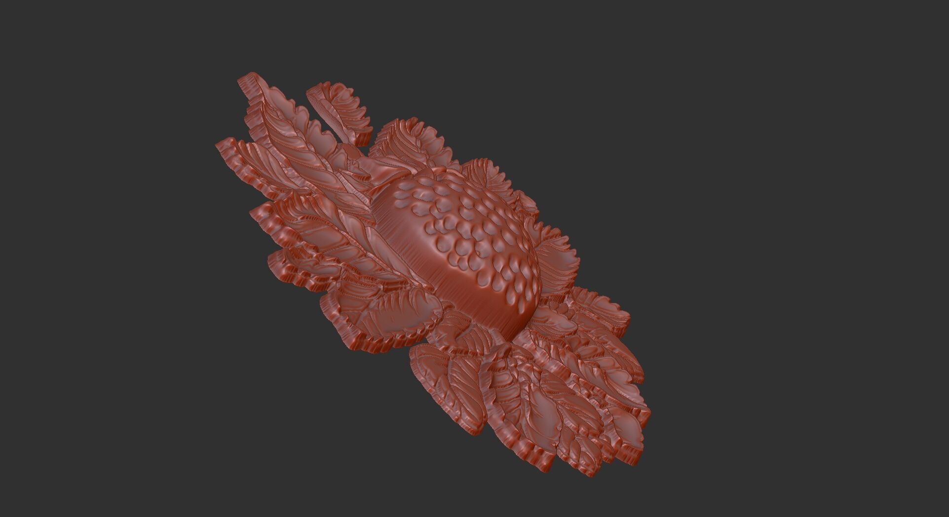 strawberry fruit design 3D print model_2