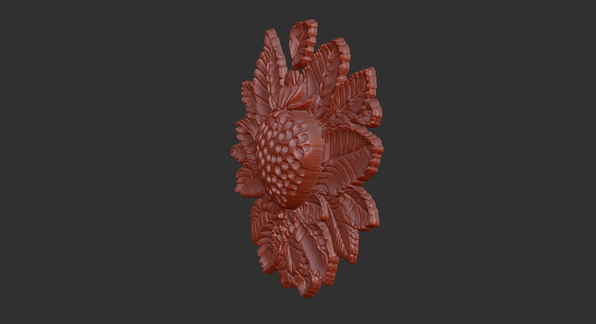strawberry fruit design 3D print model_4