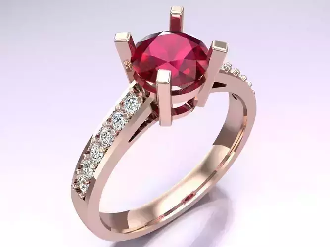 Diamond Ring - Womens Rings - N814402 3D print model