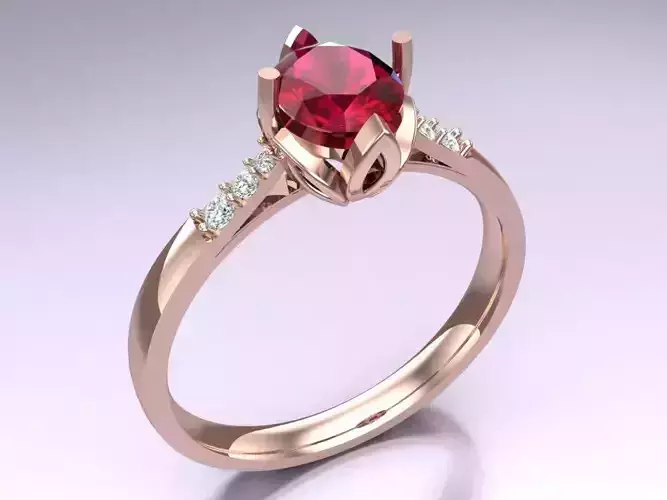 Diamond Ring - Womens Rings - N814409 3D print model