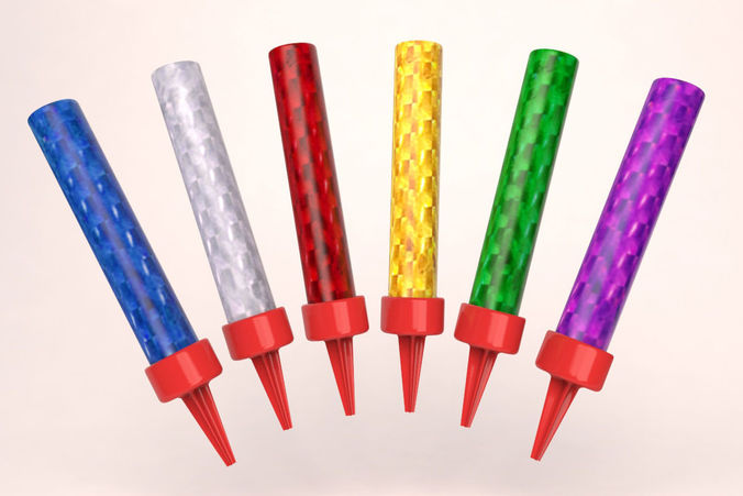 birthday sparklers candle 3D model