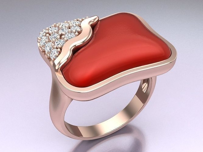 Stone Rings - Womens Rings - N832012 3D print model