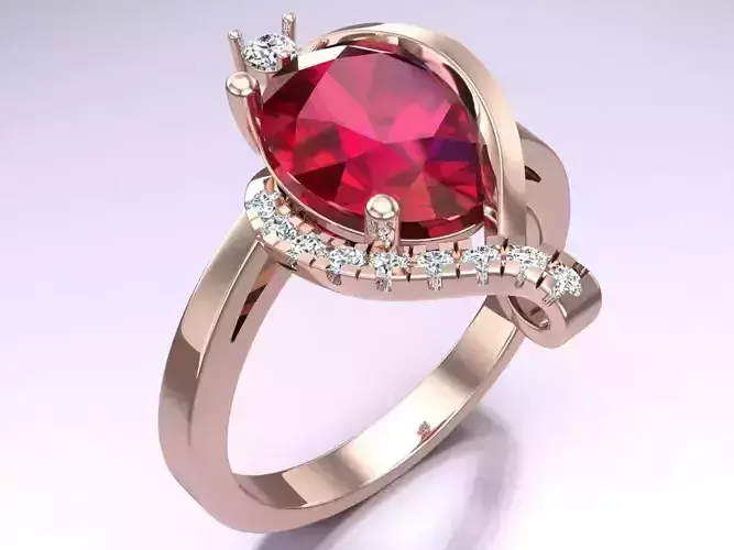 Oval stone ring - Womens  Rings - N852237