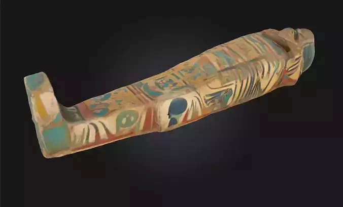 Ancient Sarcophagus Stone Coffin Model 3D model